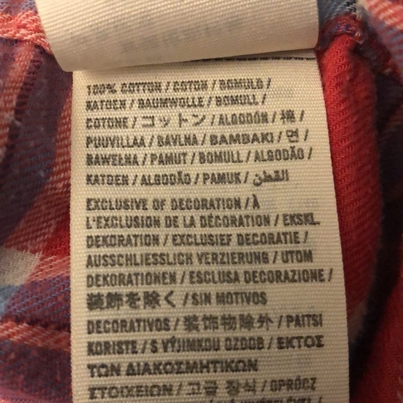 Hollister Cotton Flannel Plaid Shirt with Pearlized Snaps Size Small - Picture 7 of 8